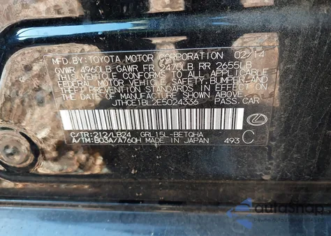 2014 Lexus Gs 350 z USA, uszkodzony, nr VIN JTHCE1BL2E5024336